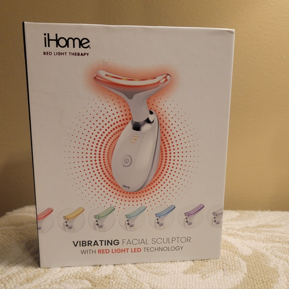 iHome | Vibrating Facial Sculptor with Red light LED Technology New